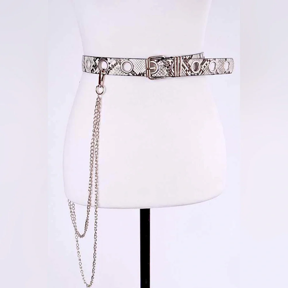 Glow In The Dark Snakeskin Statement Belt
